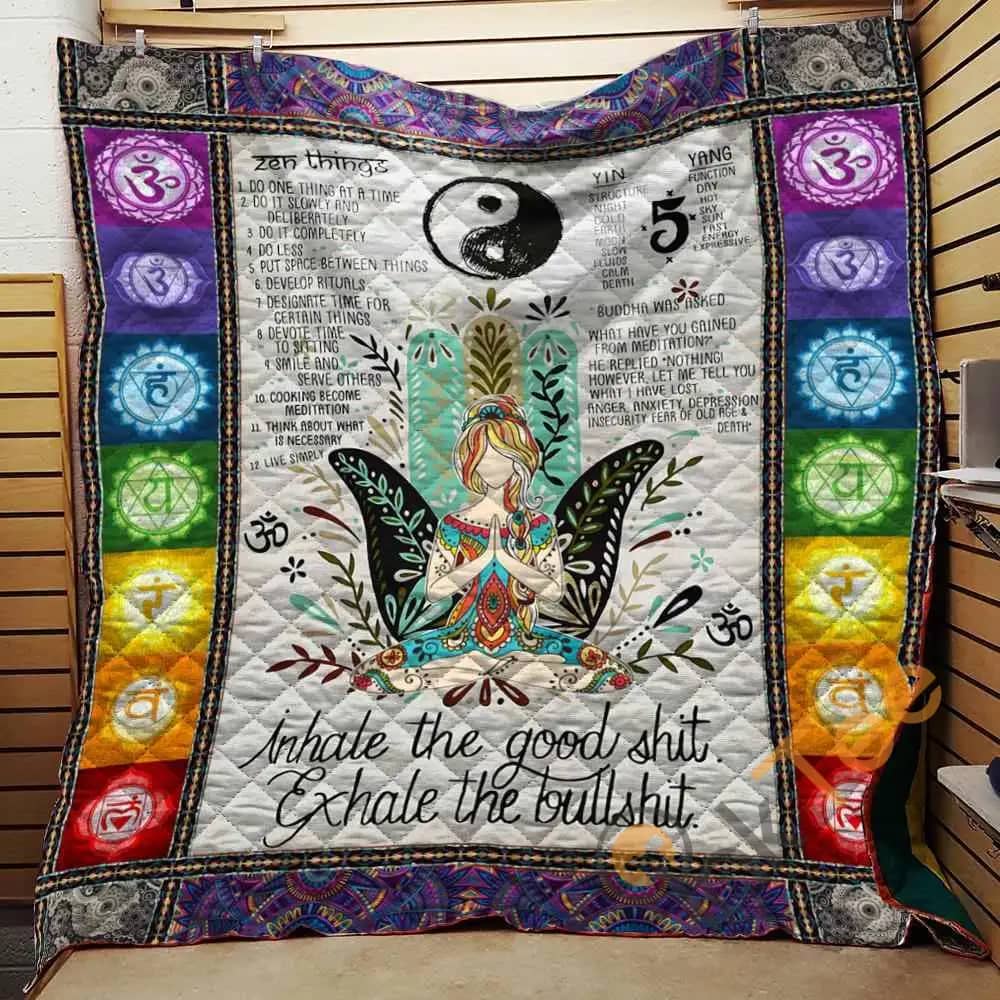 Inhale The Good Yoga  Blanket TH1707 Quilt