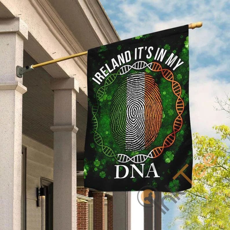 Irish Roots Ireland In My Dna Fingerprints Sku 0282 House Flag