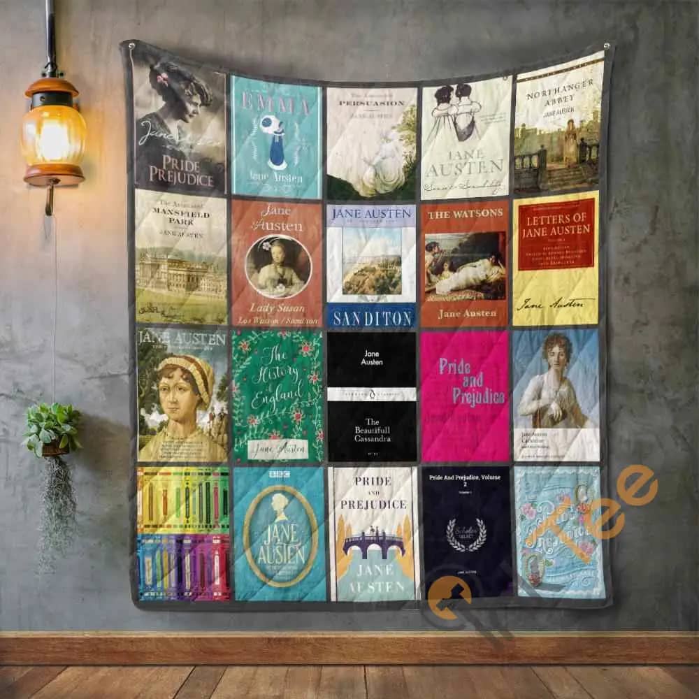 Jane Austen Books  Blanket Th1707 Quilt