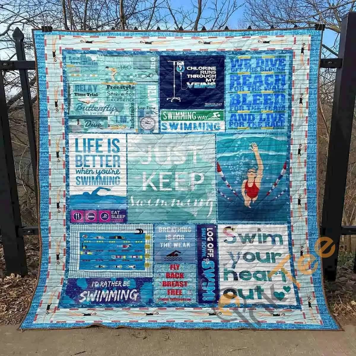 Just Keep Swimming  Blanket Th2906 Quilt