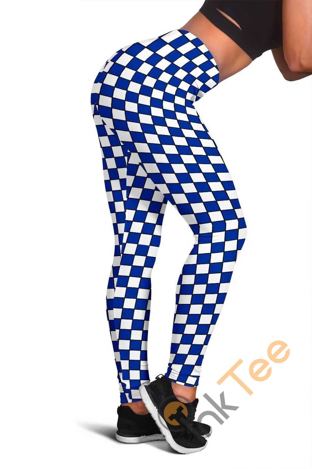 Kentucky Wildcats Fan Inspired 3D All Over Print For Yoga Fitness Checkers Women'S Leggings
