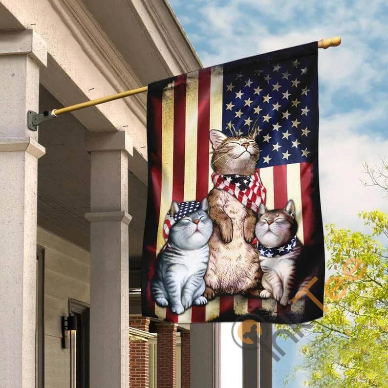 Love Cat Three Cats Outdoor Decor House Flag