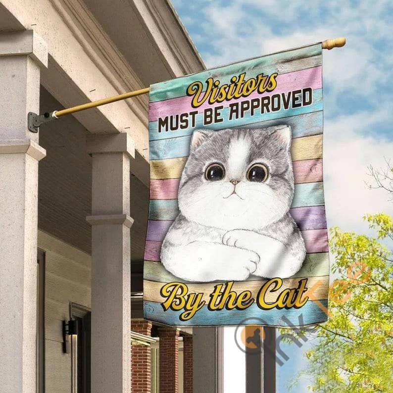Love Cat Welcoming All Visitors Must Be Approved By The Sku 0192 House Flag