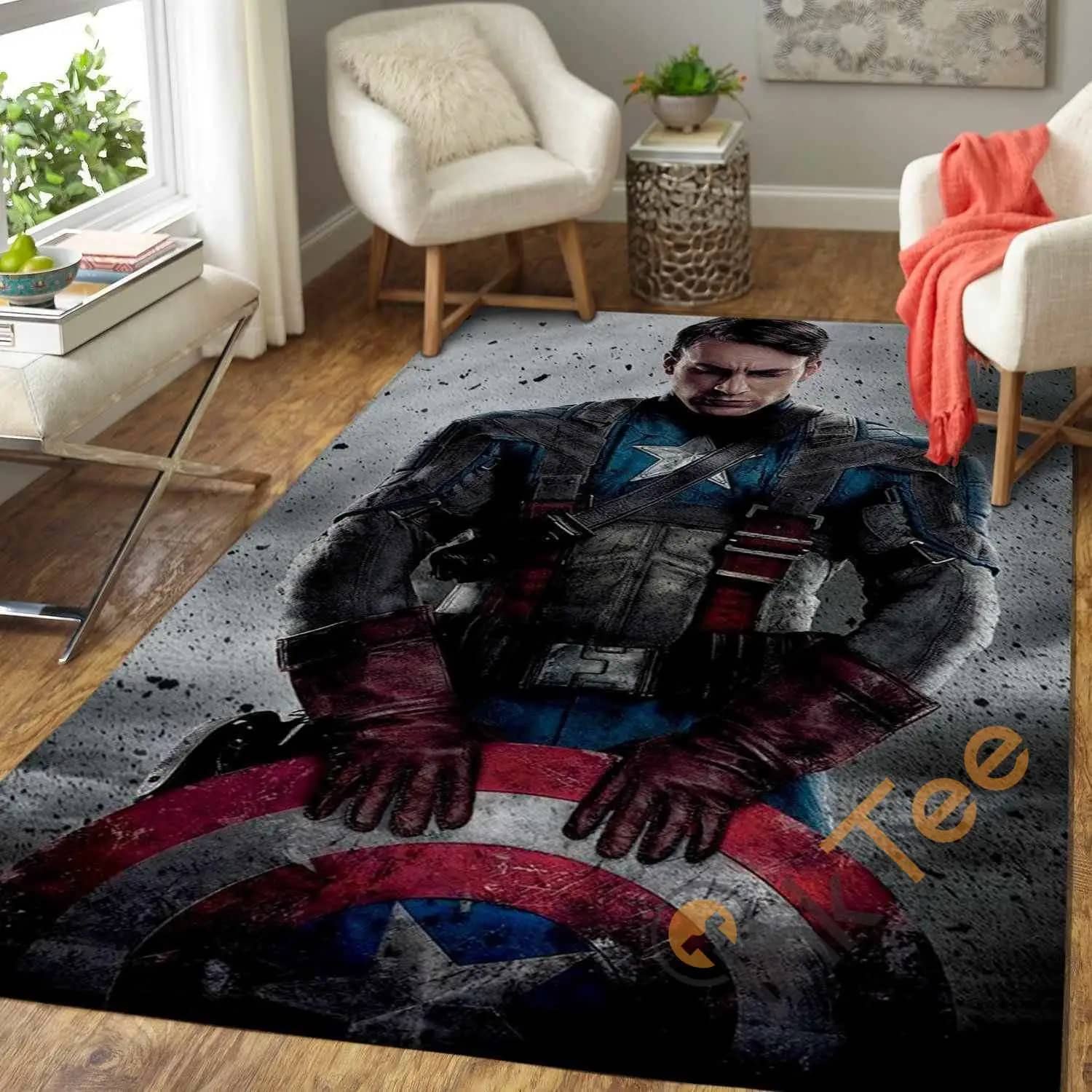 Marvel Superhero Captain America Area  Amazon Best Seller Sku 786 Rug