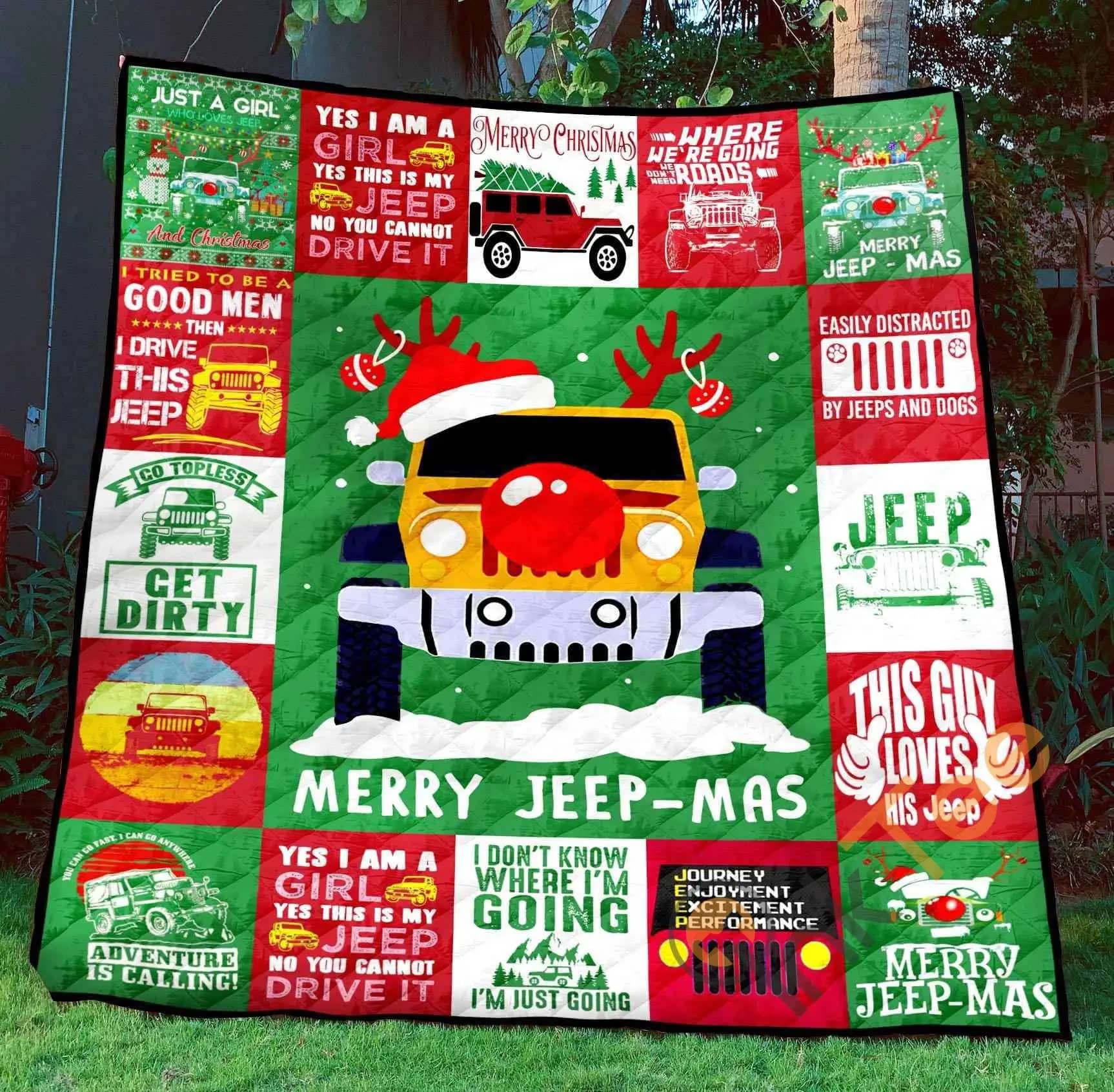 Merry Jeep-Mas  Blanket Th1507 Quilt