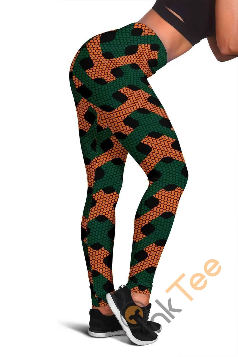 Miami Hurricanes Inspired Liberty Green 3D All Over Print For Yoga Fitness Fashion Women's Leggings
