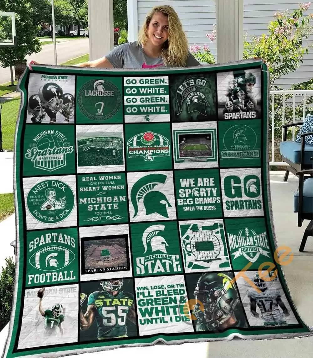 Michigan State Spartans  Blanket Th1507 Quilt