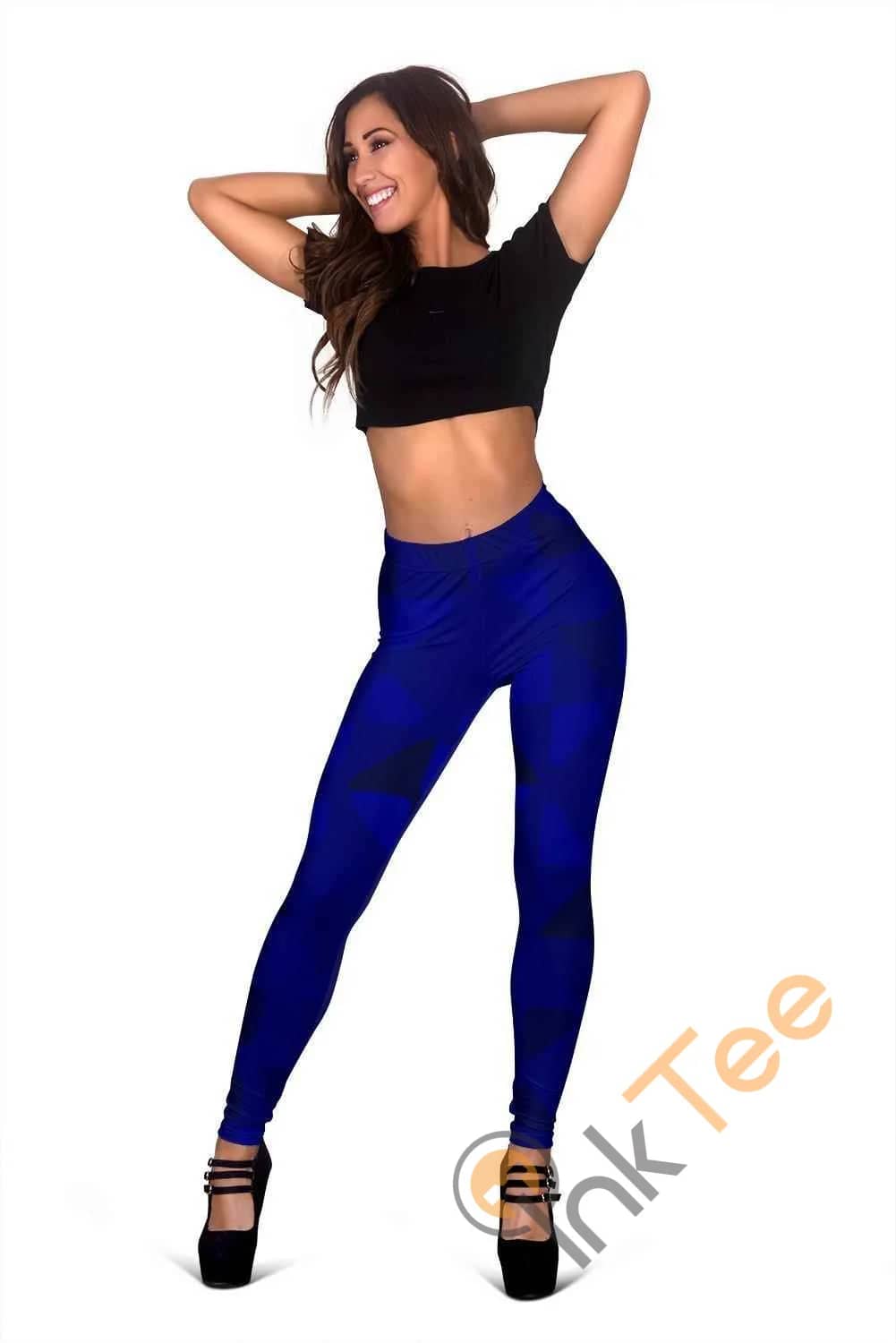 Midnight Blue 3D All Over Print For Yoga Fitness Women's Leggings