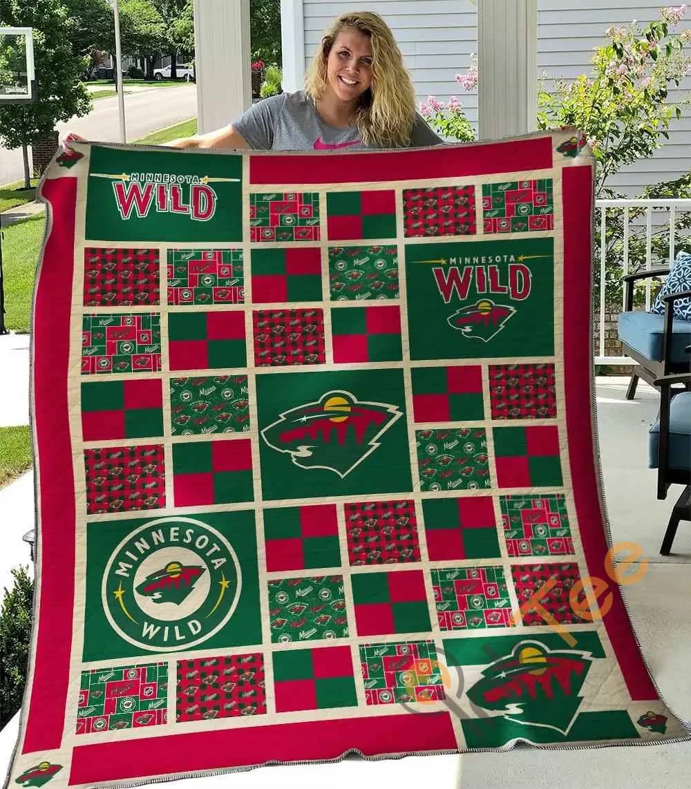 Minnesota Wild Ver1  Blanket TH2906 Quilt