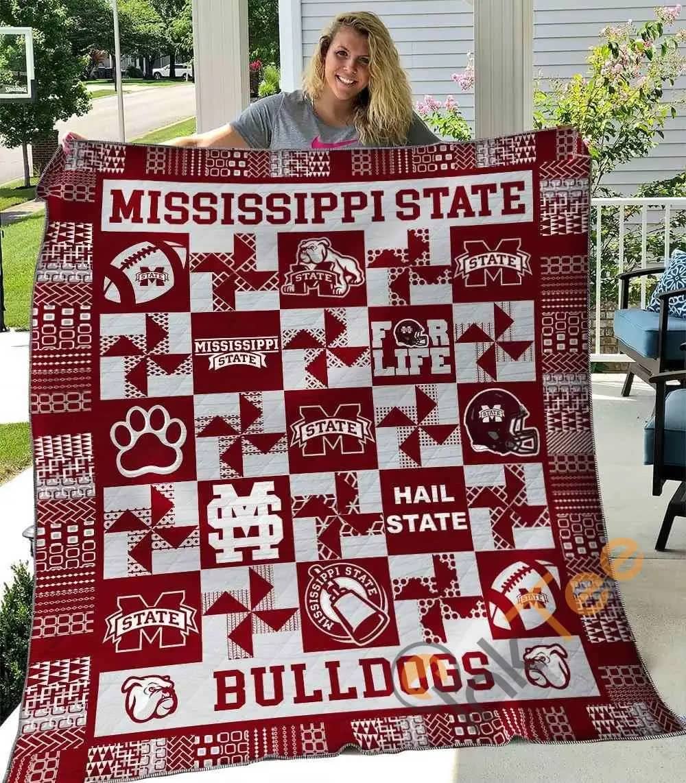 Mississippi State Bulldogs Ver4  Blanket Th1507 Quilt