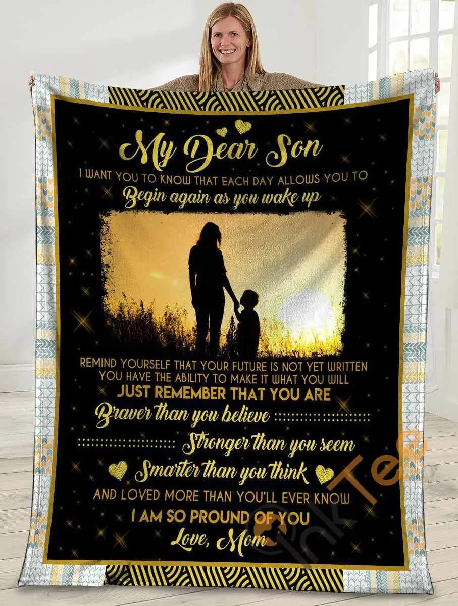 My Dear Son I Want You To Know Mom And Son Ultra Soft Cozy Plush Fleece Blanket