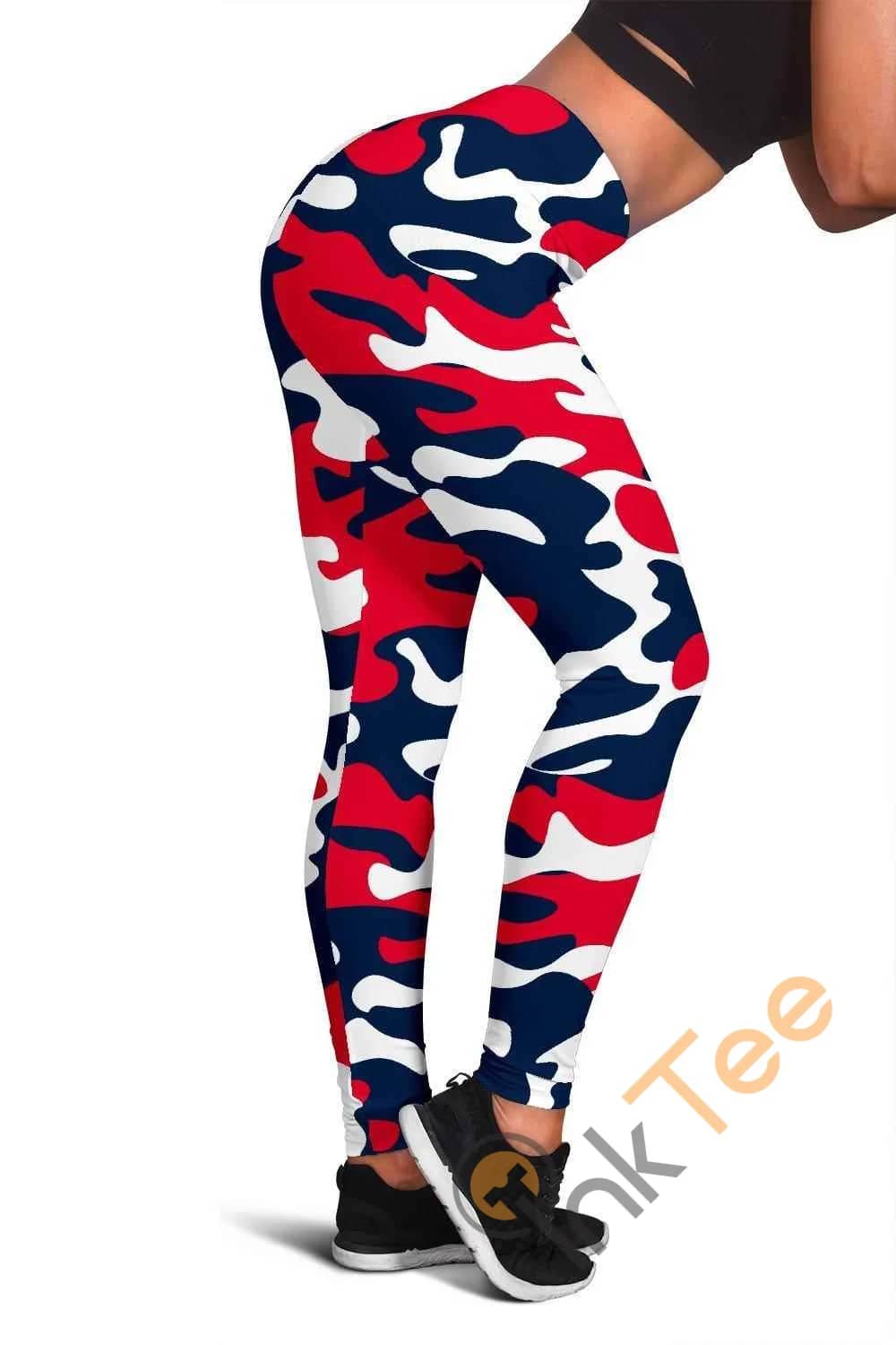 New England Patriots Inspired Tru Camo 3D All Over Print For Yoga Fitness Fashion Women'S Leggings