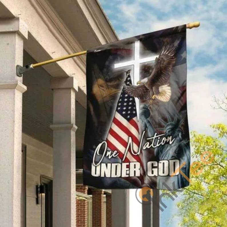 One Nation Under God America Sku 0243 House Flag