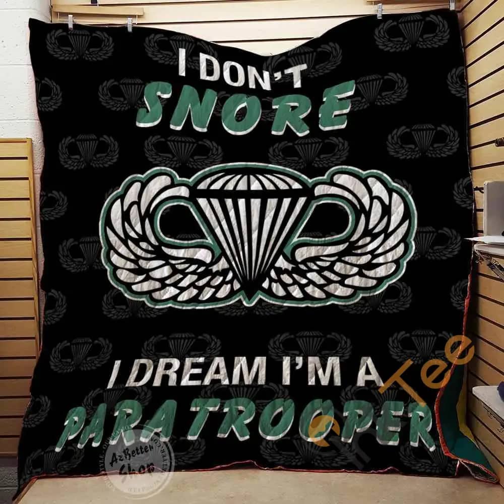 Paratrooper I Don'T Snore I Dream I'M  Blanket Th1707 Quilt
