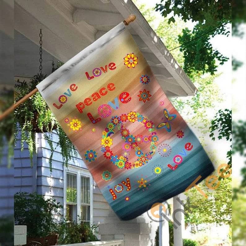 Peace And Wellbeing Ombre Watercolor Welcome Large Decorative Colorful Boho Hippie Porch Decor Summer Beach Love Sku 0160 House Flag