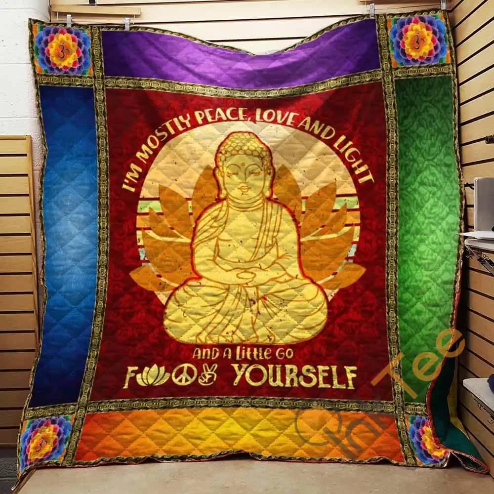 Peace Love Light Yoga  Blanket Th1707 Quilt
