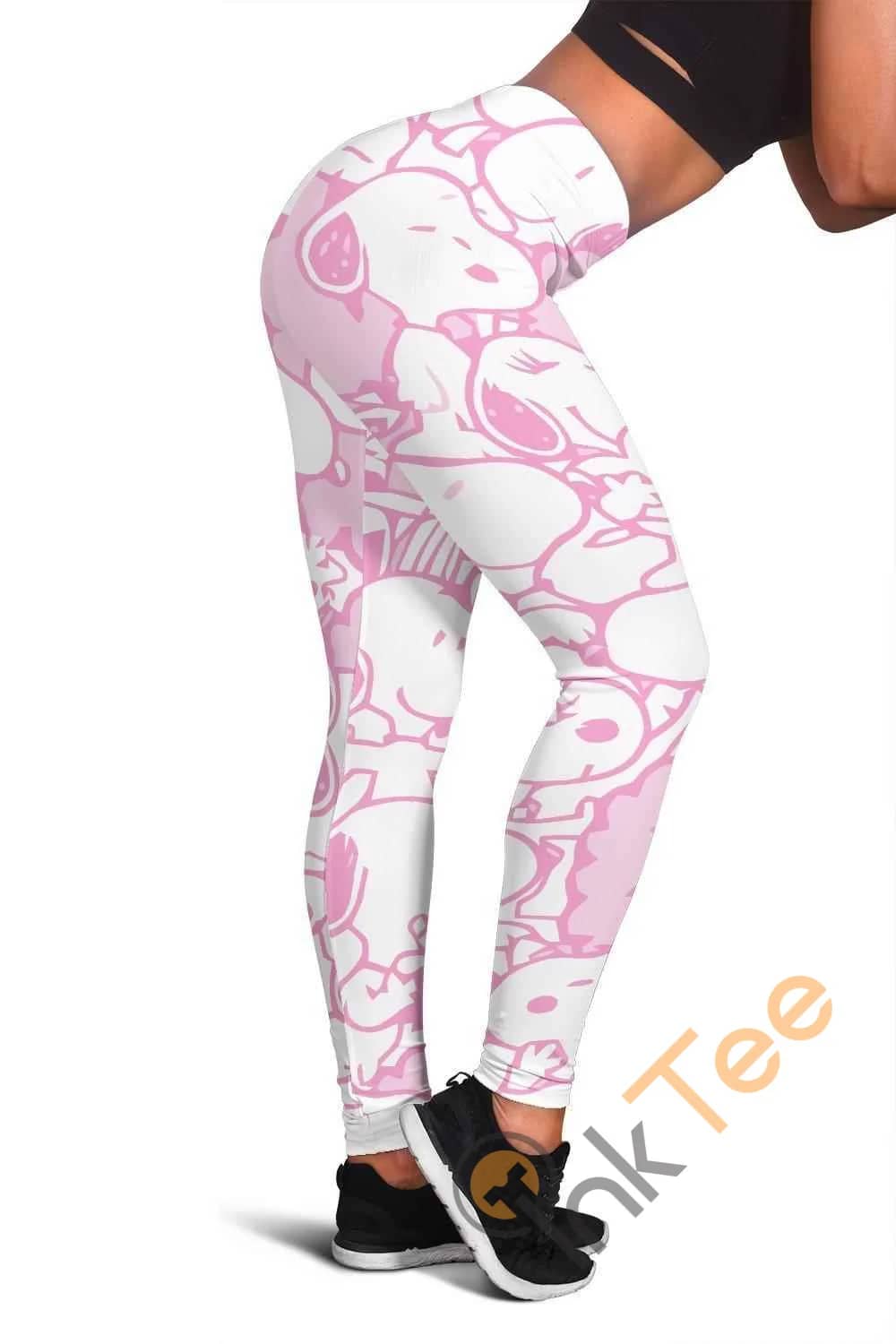 Pink - Snoopy - 3D All Over Print For Yoga Fitness Women's Leggings