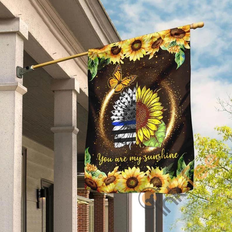 Police 4th Of July You Are My Sunshine Sunflower American Sku 0253 House Flag
