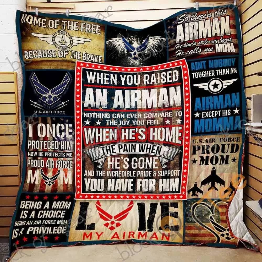 Proud Air Force Mom  Blanket KC1507 Quilt