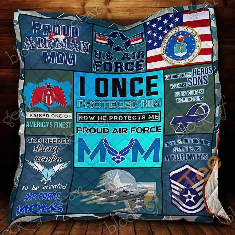 Proud Airman Mom  Blanket Kc1307 Quilt