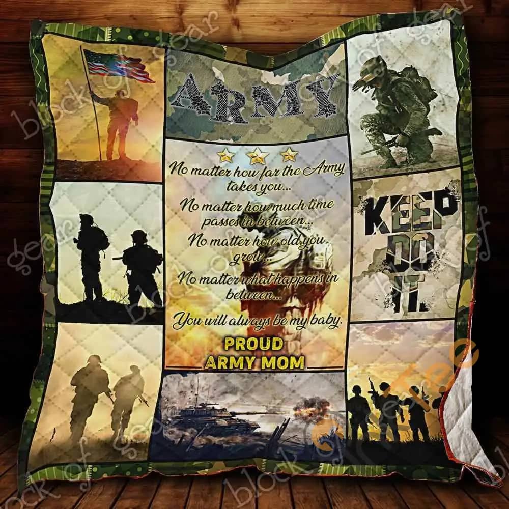 Proud Army Mom  Blanket KC1807 Quilt