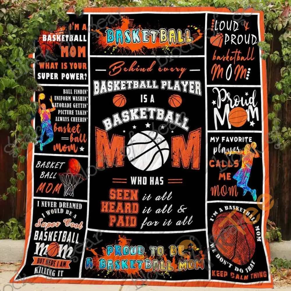 Proud Basketball Mom  Blanket Kc1307 Quilt
