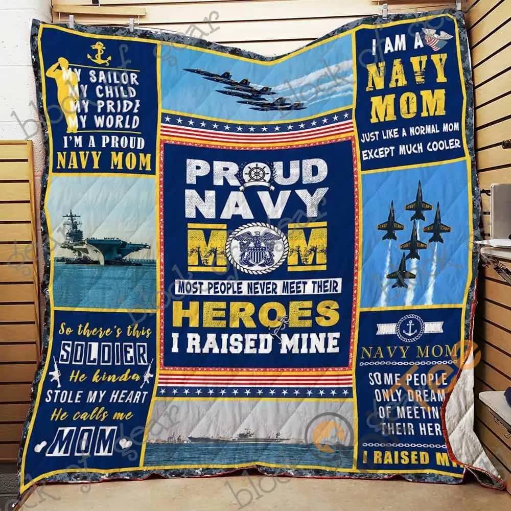 Proud Navy Mom  Blanket KC1307 Quilt