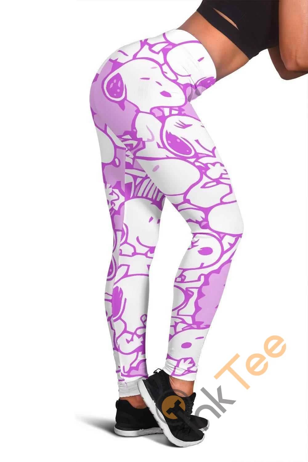 Purple - Snoopy - 3D All Over Print For Yoga Fitness Women's Leggings