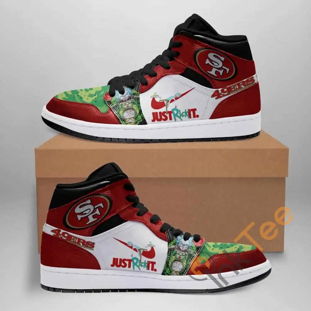 Rick And Morty San Francisco 49ers Custom Air Jordan Shoes