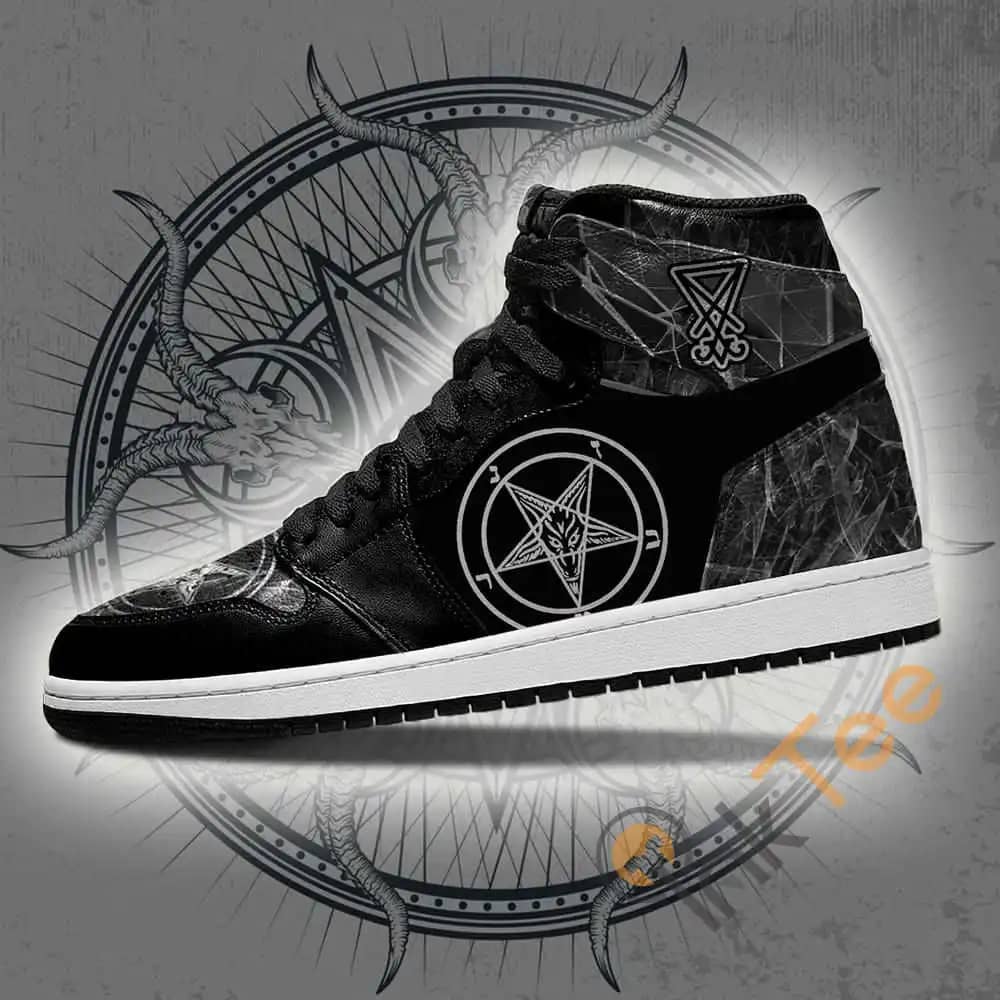 Satanic Black Custom Air Jordan Shoes