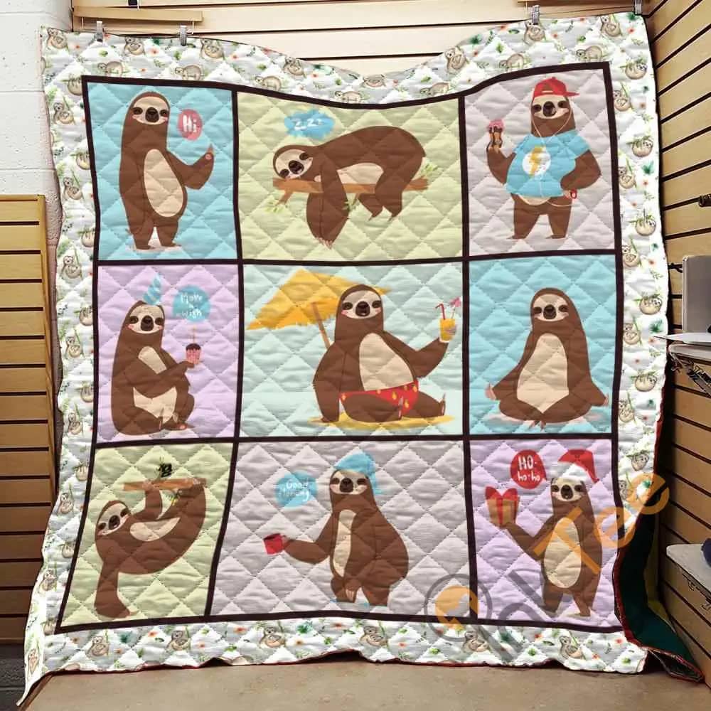 Sloth Life  Blanket TH1707 Quilt