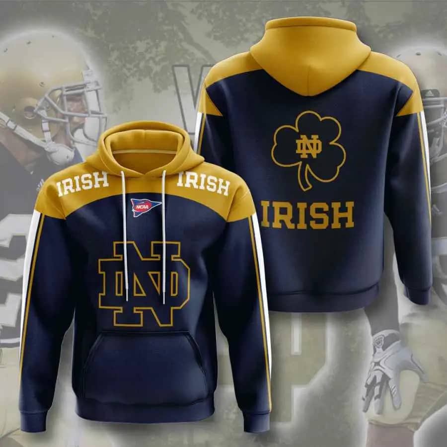 Sports American Football Ncaaf Notre Dame Fighting Irish Usa 262 Hoodie 3D
