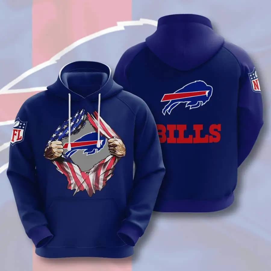 Sports American Football Nfl Buffalo Bills Usa 10 Hoodie 3D