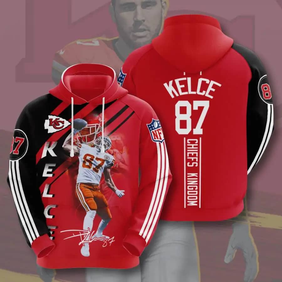 Sports American Football Nfl Kansas City Chiefs Travis Kelce Usa 1077 Hoodie 3D