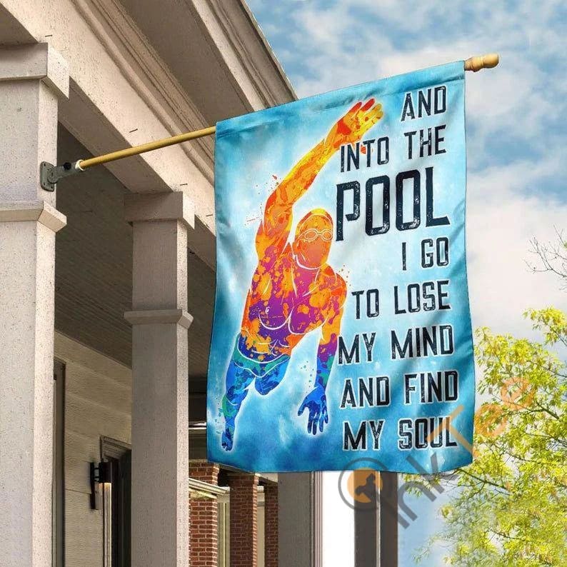 Summer Swimming Pool Relax Chill Beach Sea Into The Lose My Mind Find Soul Sku 0288 House Flag