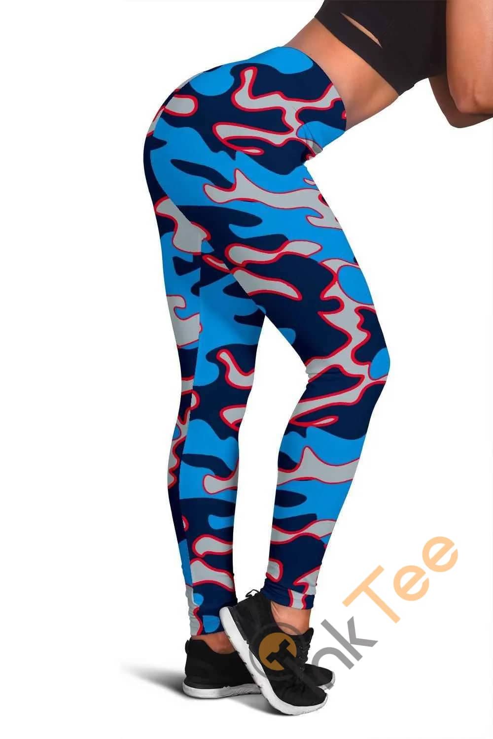 Tennessee Titans Inspired Tru Camo 3D All Over Print For Yoga Fitness Fashion Women's Leggings