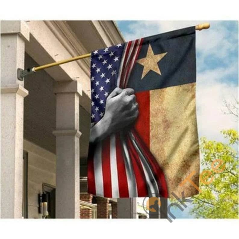 Texas And American Sku 0184 House Flag