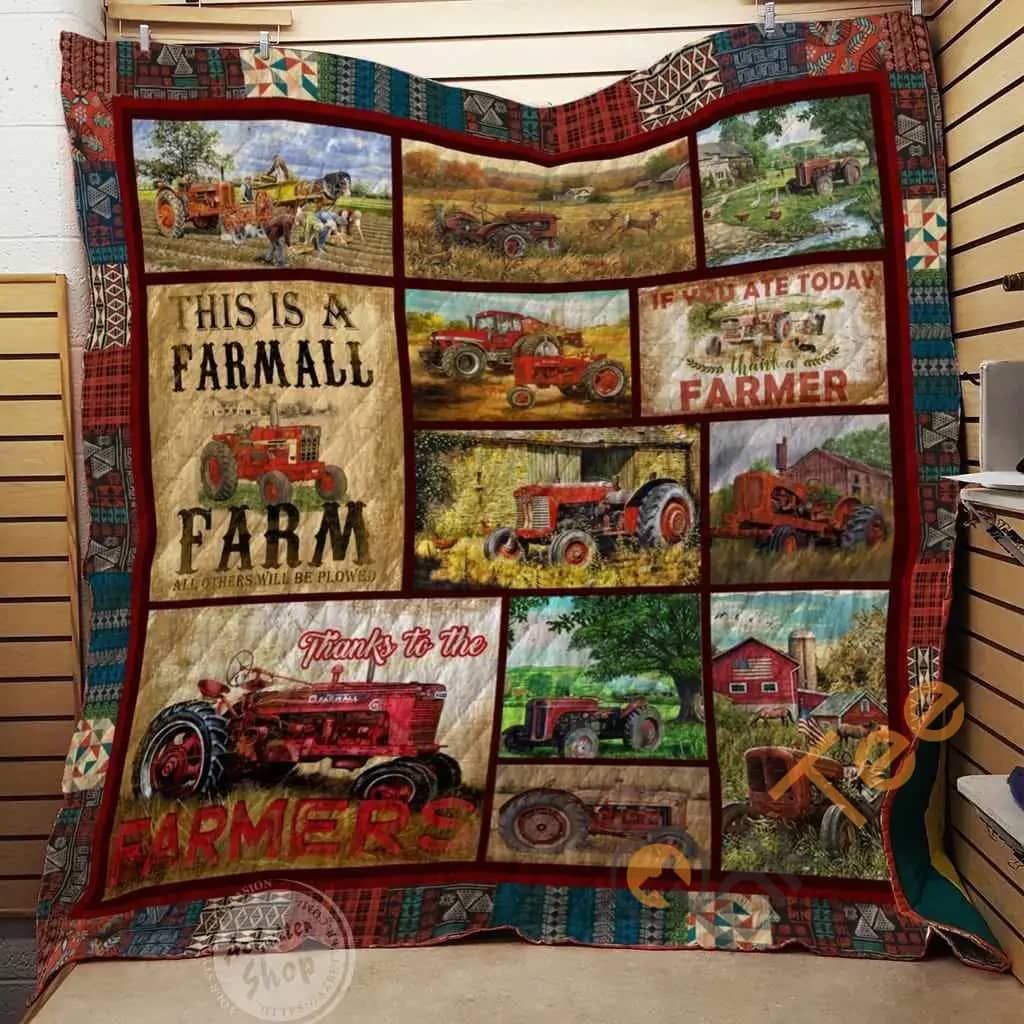 This Is A Farmall Farm All Others Will Be Plowed  Blanket Th1707 Quilt