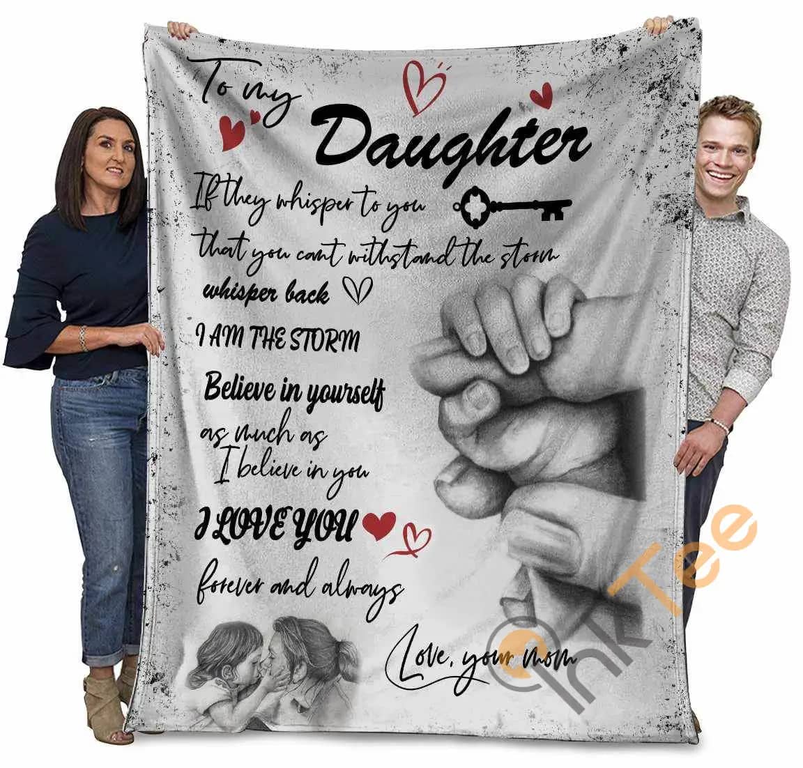 To My Daughter Believe In Yourself As Much As I Believe In You I Love You Ultra Soft Cozy Plush Fleece Blanket