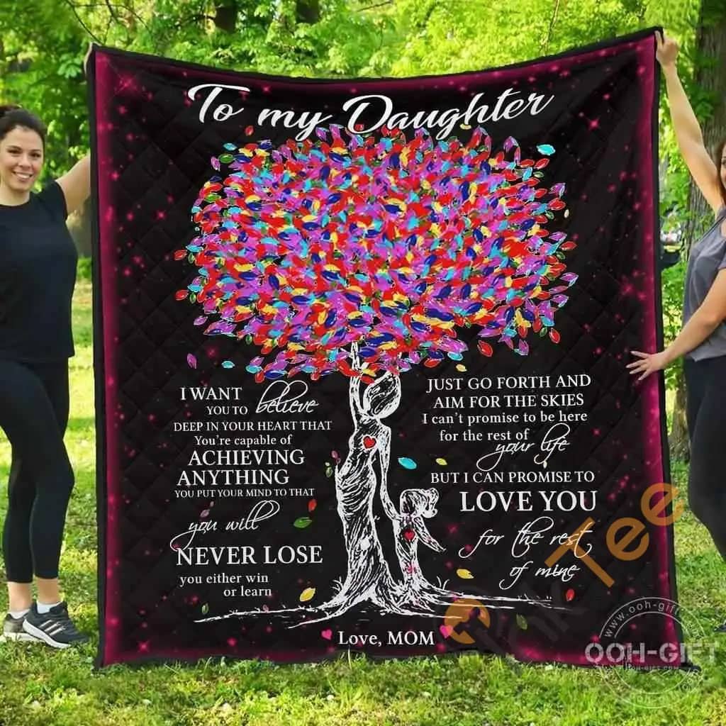 To My Daughter - Never Lose, Love Mom  Blanket TH0807 Quilt