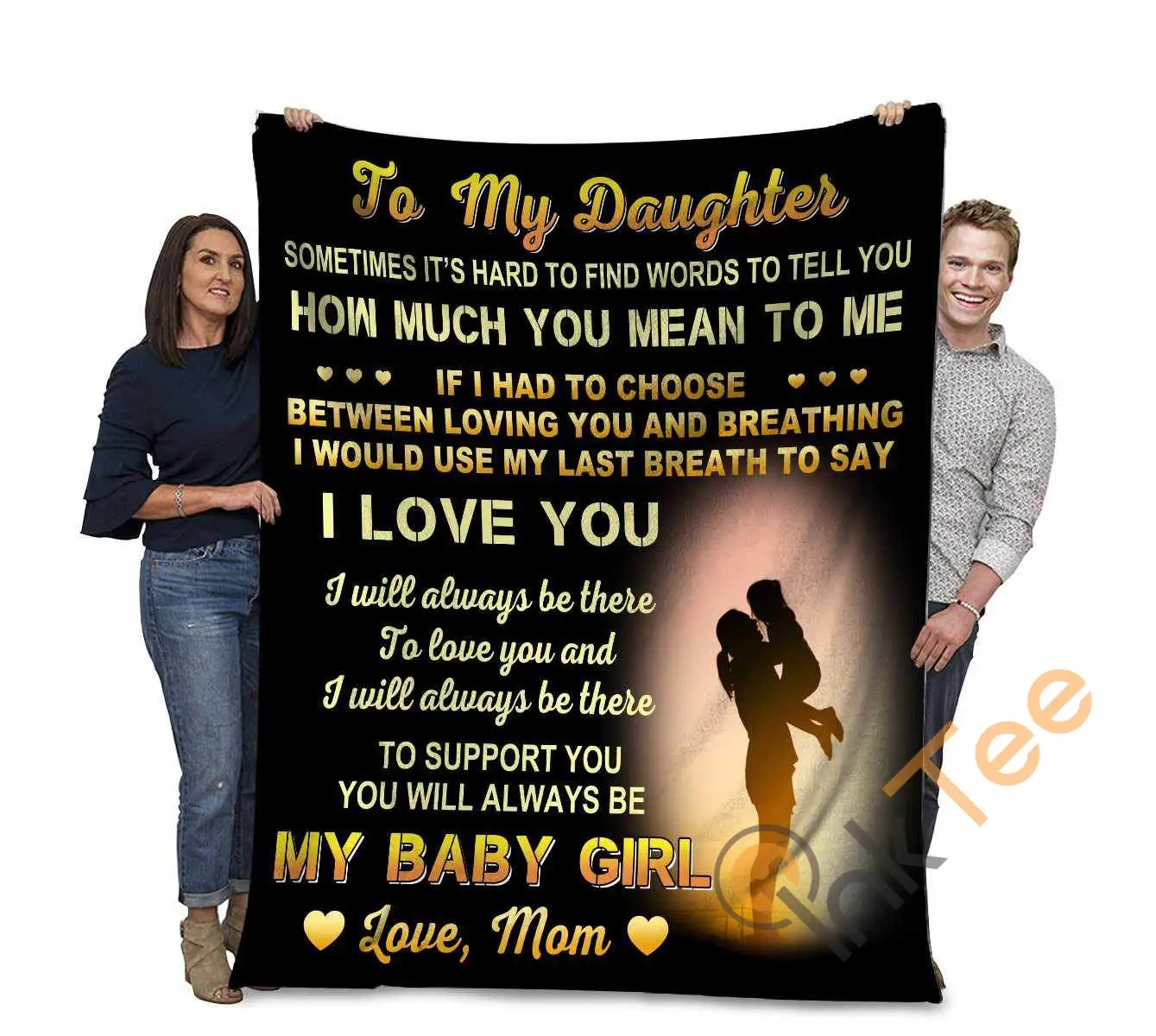 To My Daughter Sometimes It's Hard To Find Words To Tell You How Much You Mean To Me Mom And Daughter Ultra Soft Cozy Plush Fleece Blanket