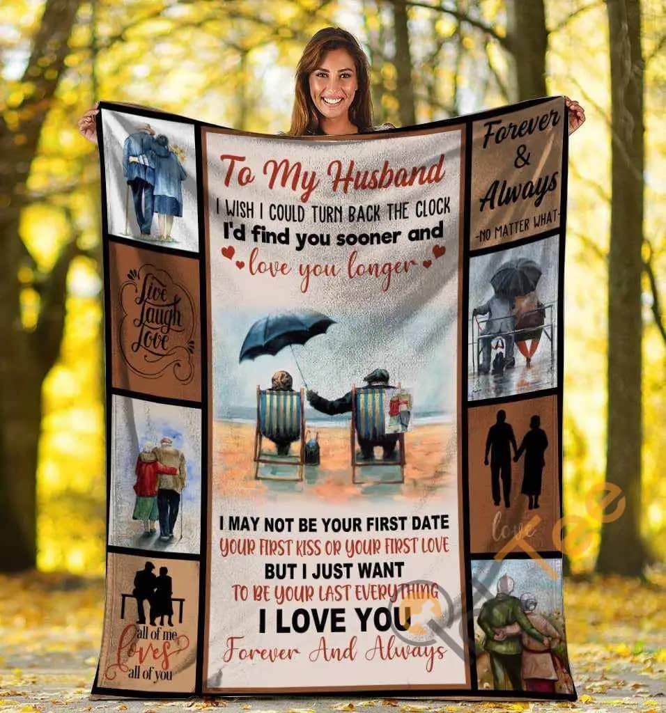 To My Husband I Love You Forever And Always Husband And Wife Ultra Soft Cozy Plush Fleece Blanket