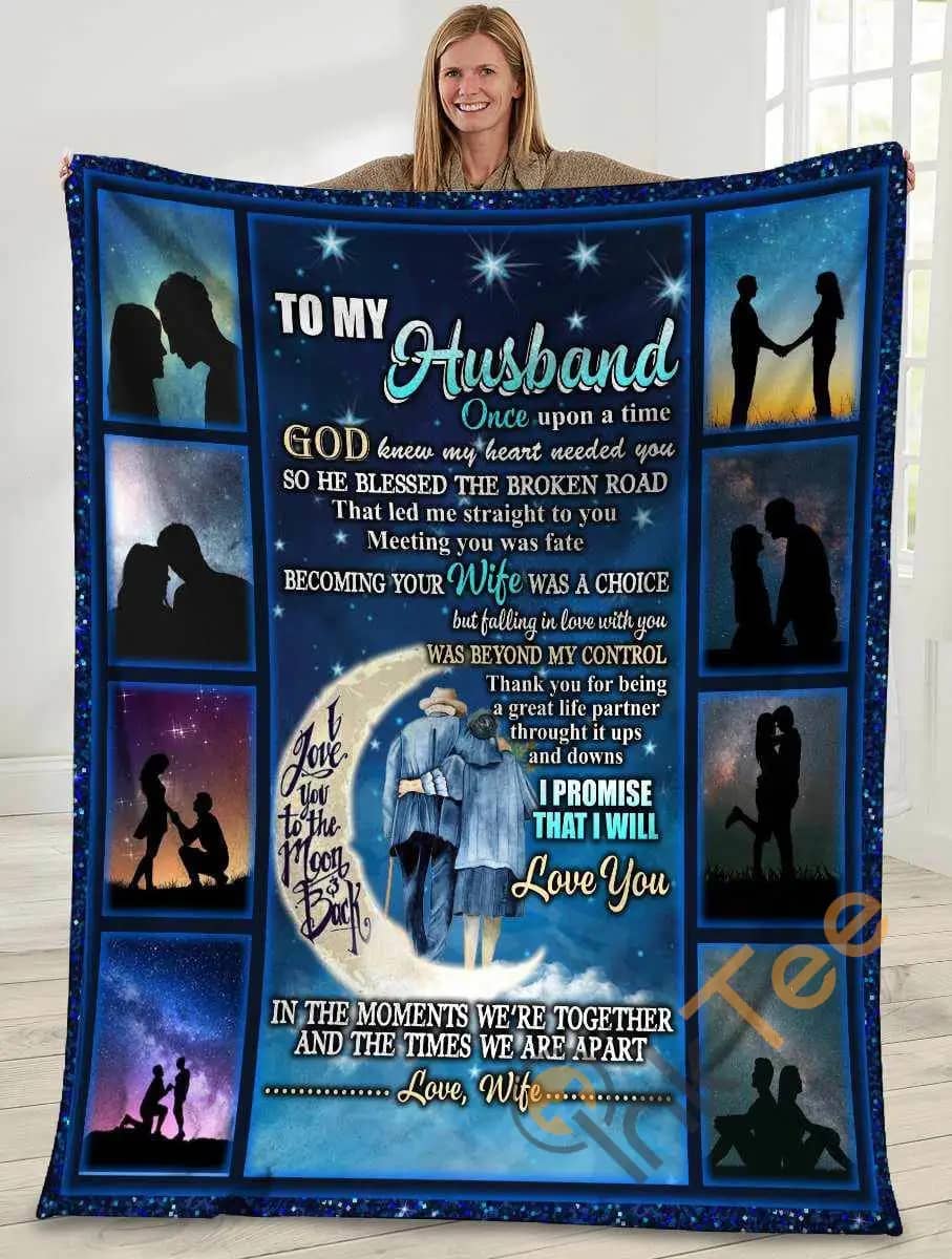 To My Husband Once Upon A Time God Knew My Heart Needed You Husband And Wife Ultra Soft Cozy Plush Fleece Blanket