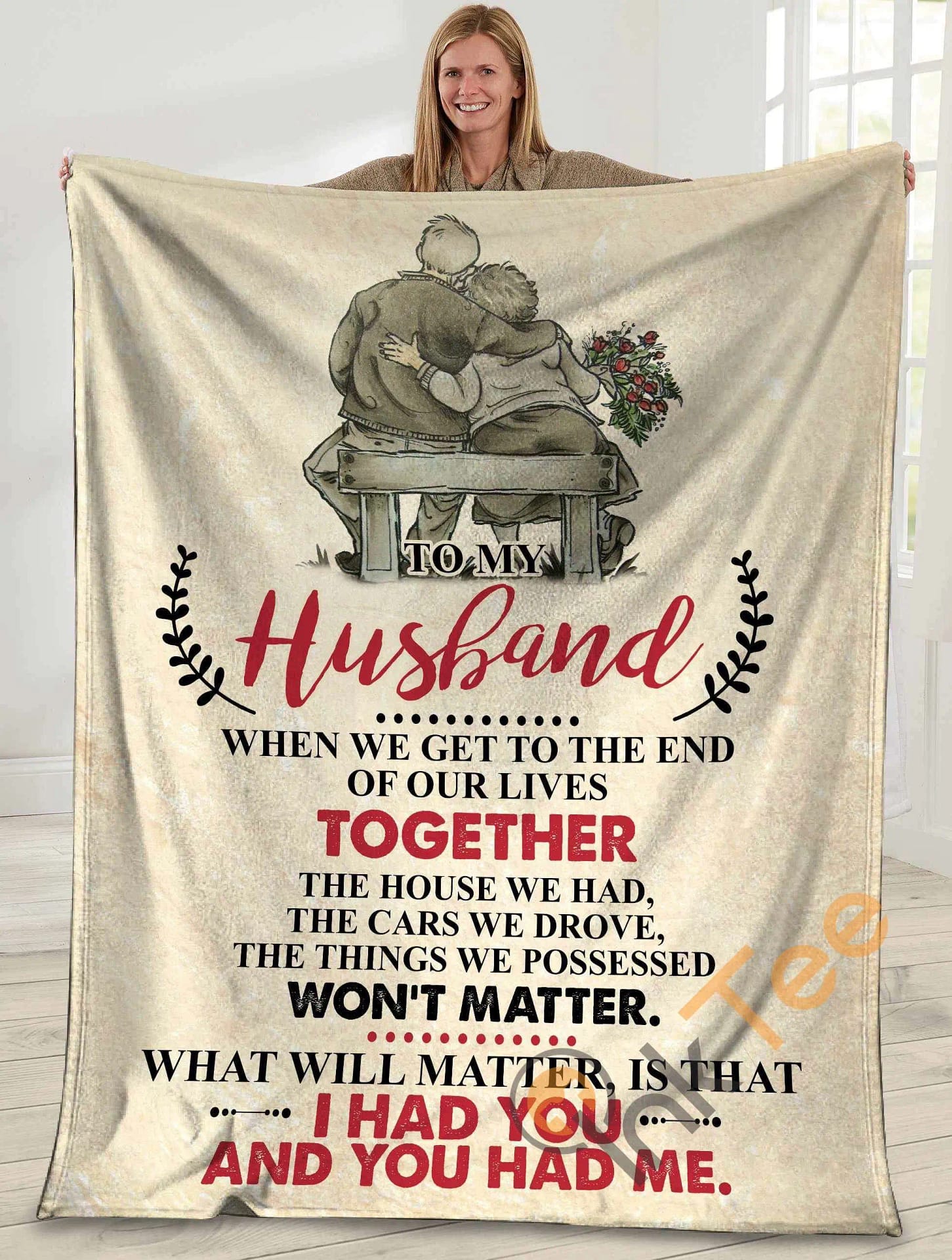 To My Husband When We Get To The End Of Our Lives Husband And Wife Ultra Soft Cozy Plush Fleece Blanket
