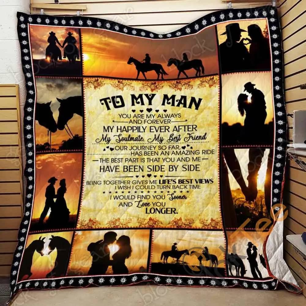 To My Man – Horse Riding  Blanket Kc1207 Quilt