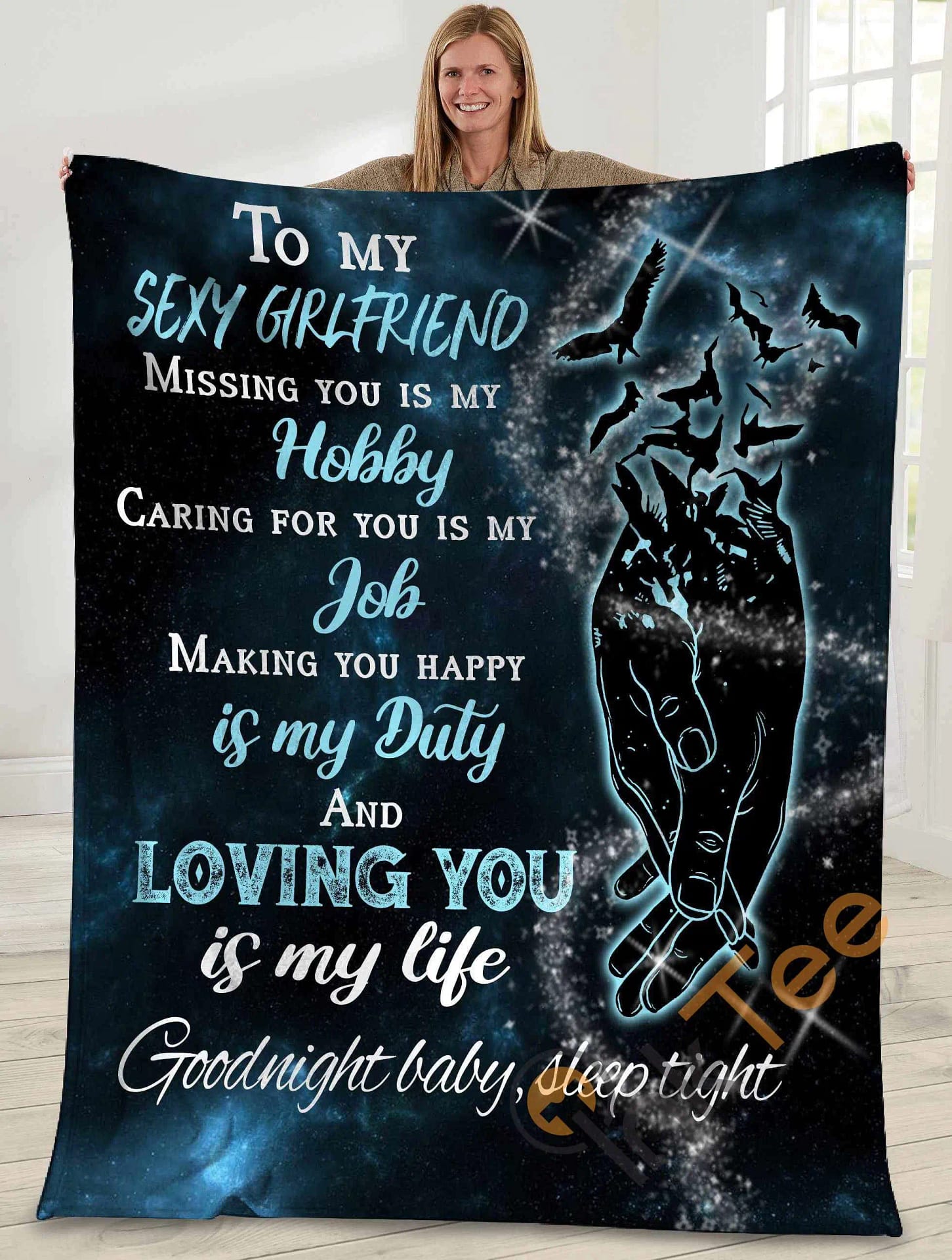 To My Sexy Girlfriend Missing You Is My Hobby Girlfriend And Boyfriend Holdind Hand Ultra Soft Cozy Plush Fleece Blanket