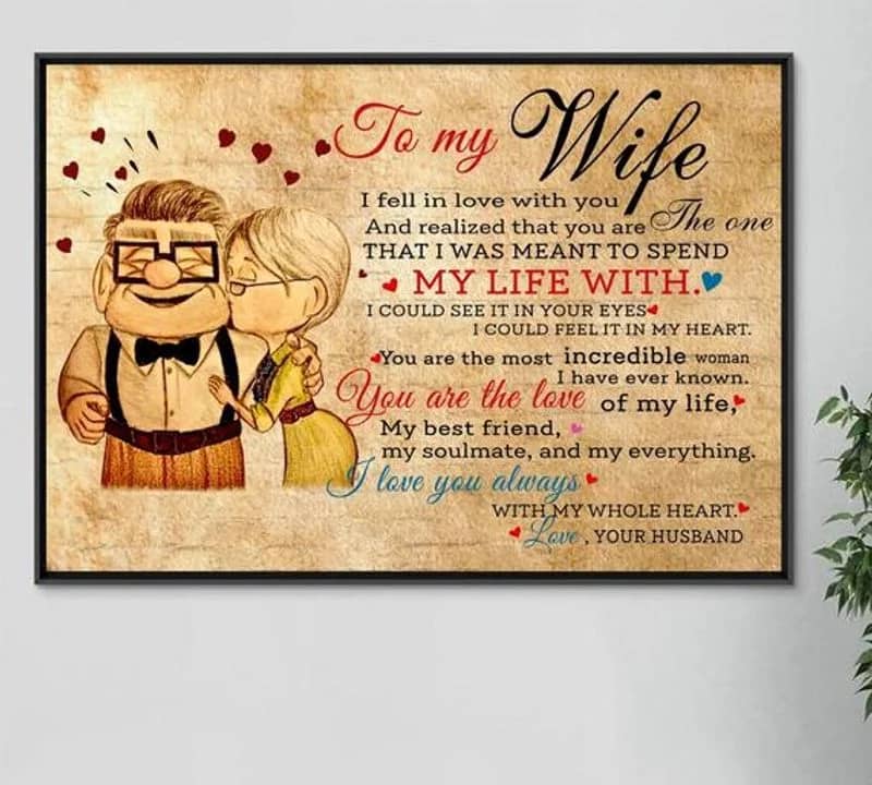 To My Wife  Carl And Ellie Unframed / Wrapped Canvas Wall Decor Poster