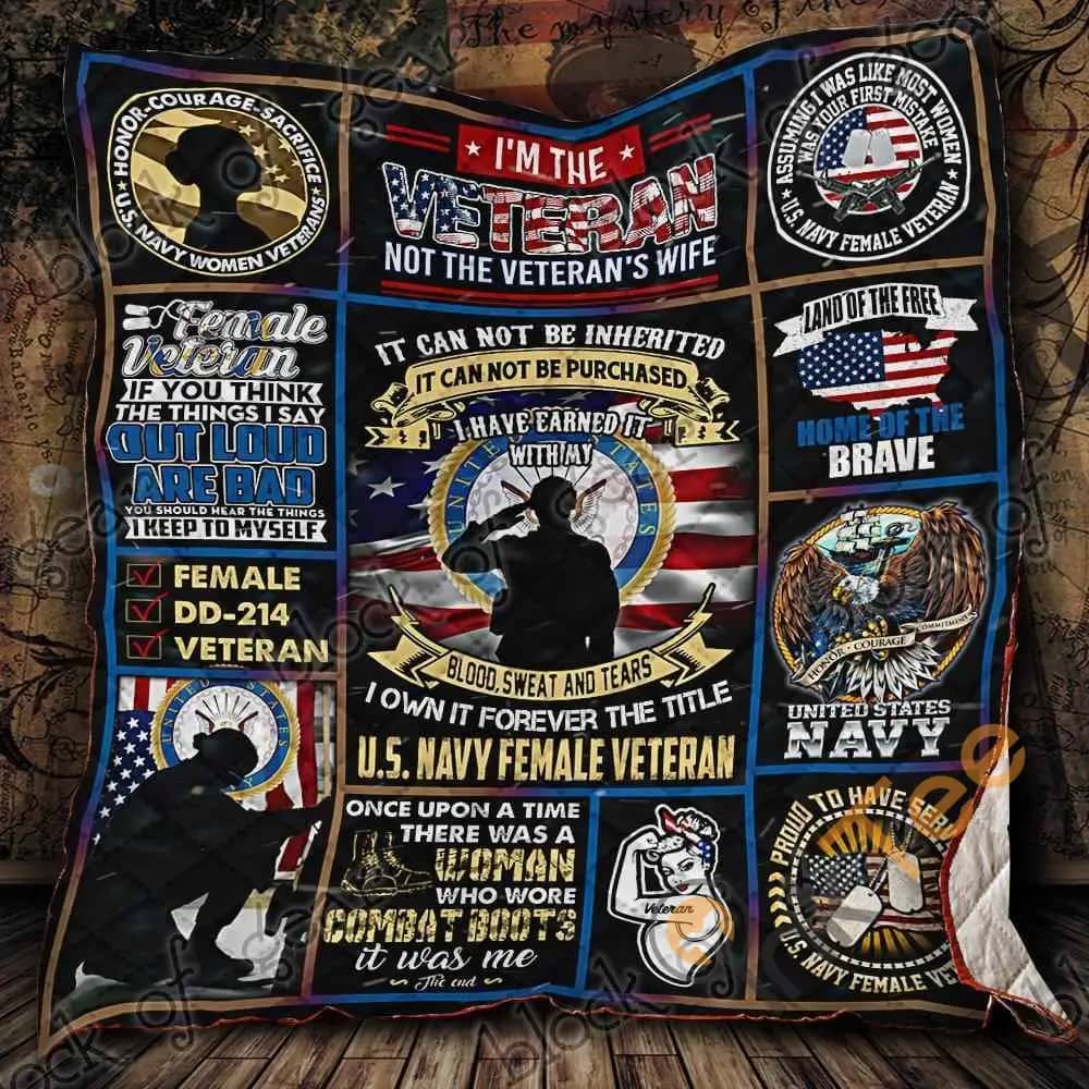 U.s. Navy Women Veterans  Blanket Kc1207 Quilt