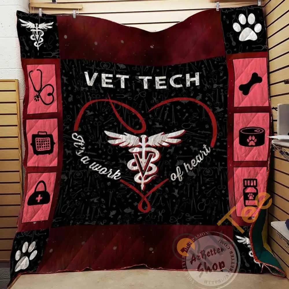 Vettech It's A Work Of Heart  Blanket TH1707 Quilt
