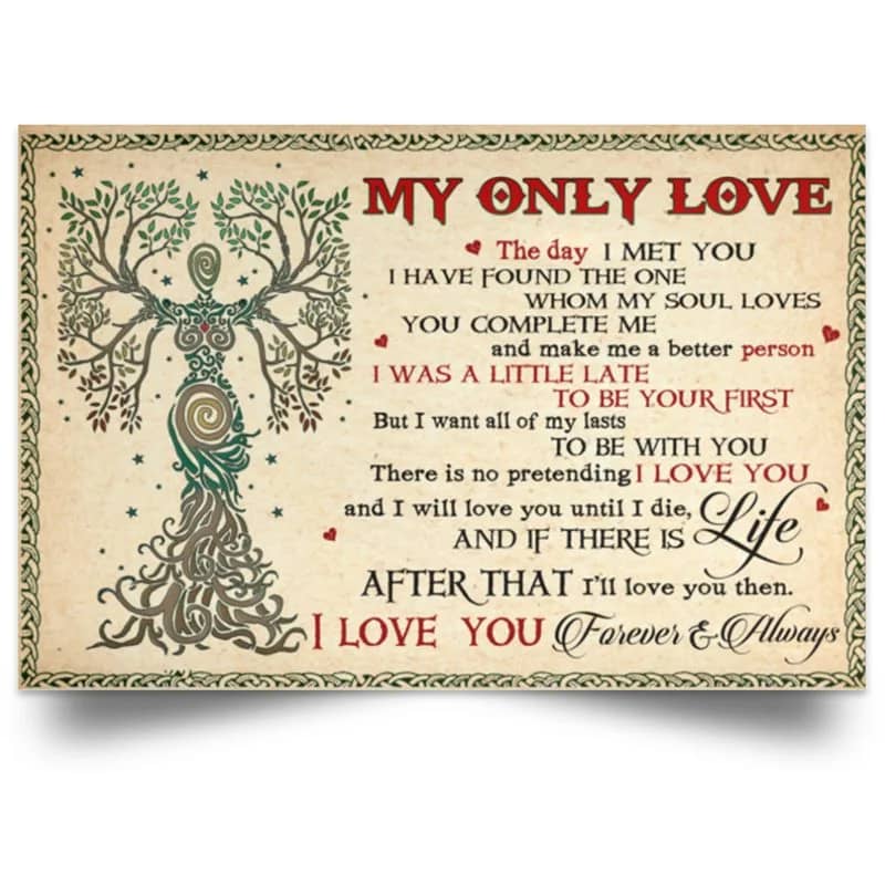 Viking My Only Love All Of My Last Unframed / Wrapped Canvas Wall Decor Poster